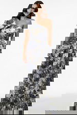 one shoulder print dress 25663