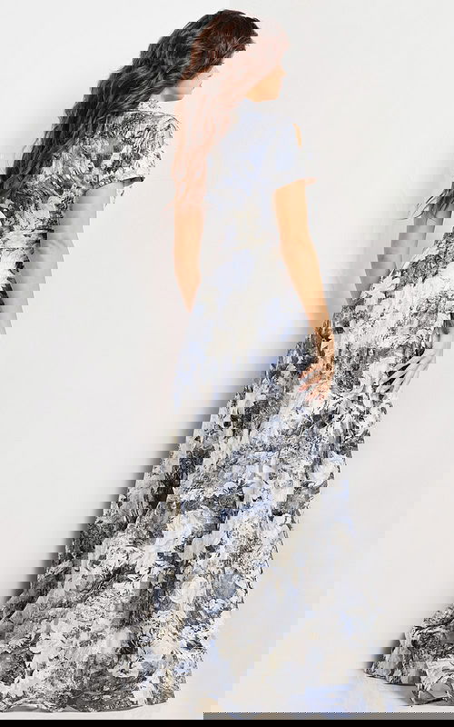 short sleeves print dress 25664