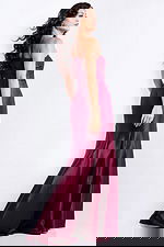 burgundy taffeta strapless dress 25831