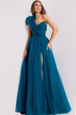 one shoulder evening dress 25919