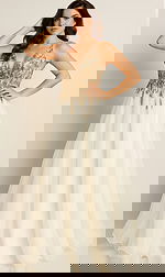 white and gold ball gown 25964