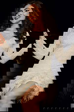 Ivory Beaded Long Sleeve Homecoming Dress 26048