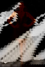 white beaded dress 26058