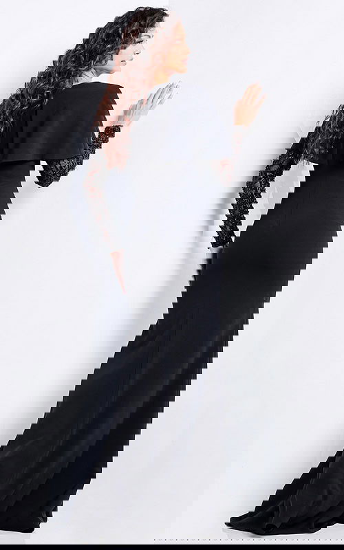 long sleeves black dress 26062