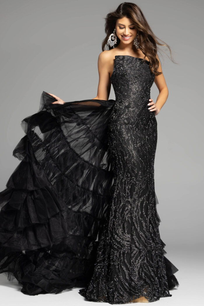 black strapless dress 26119