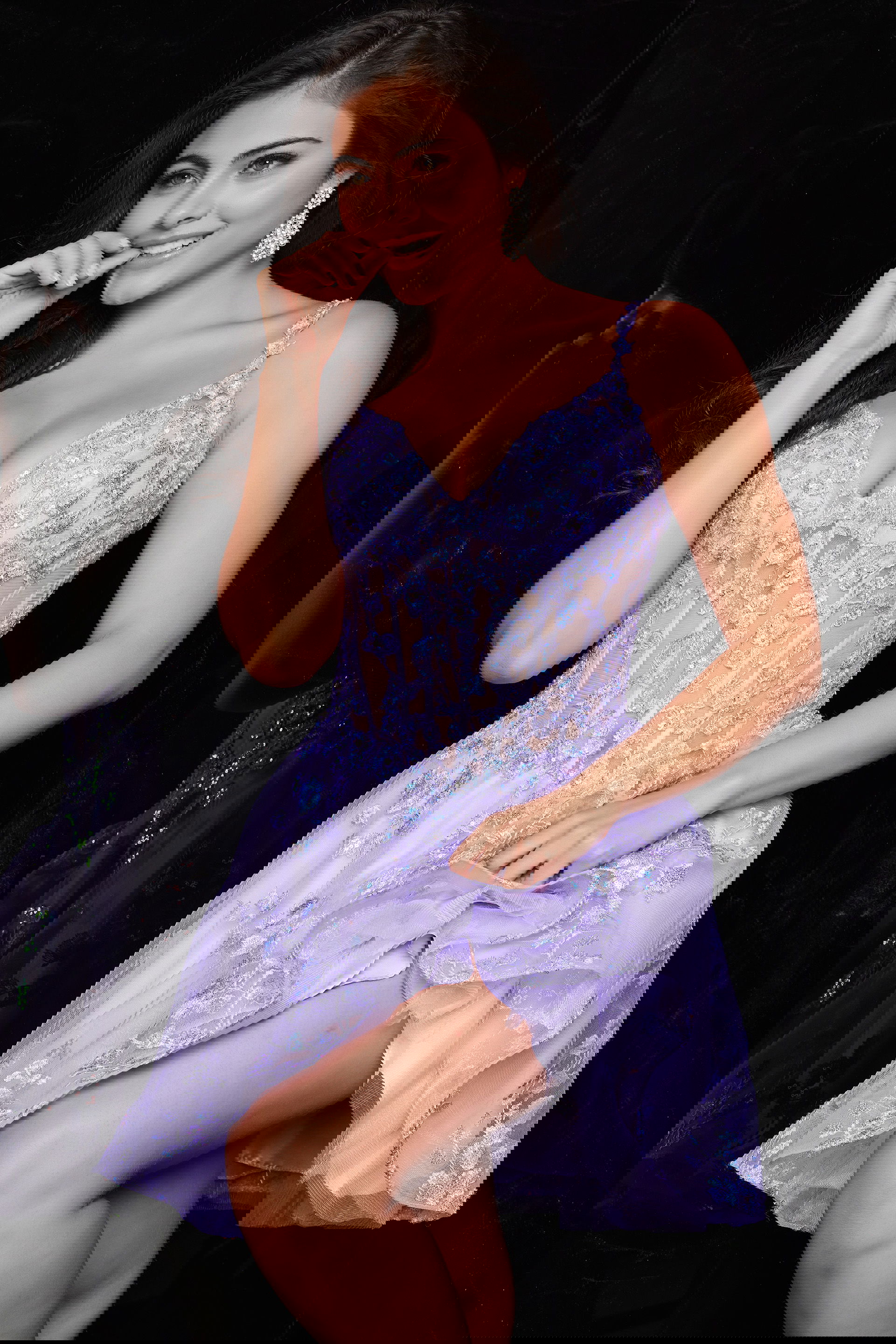 26185-LILAC-207.jpg Model wearing Jovani 26185 lilac dress front view