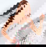 floral white and multi dress 47282