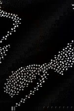 black beaded fabric for style 36602