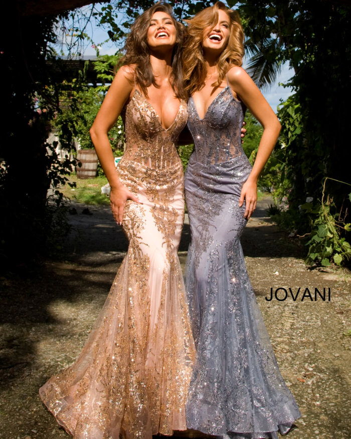 Jovani 3675 Mermaid Corset Bodice Dress