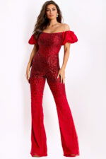 red beaded jumpsuit 36845