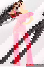 embellished red jumpsuit 36845