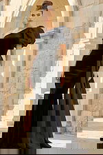 one shoulder capsleeve black velvet dress 36878