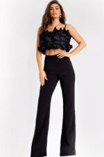 ruffled top contemporary outfit 37146