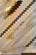 Back view of Jovani 37401 gown with intricate beading.