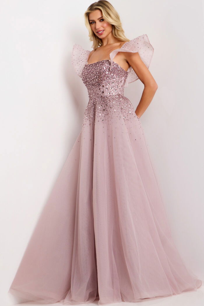 pink evening dress 37423