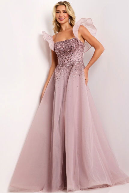 beaed evening dress