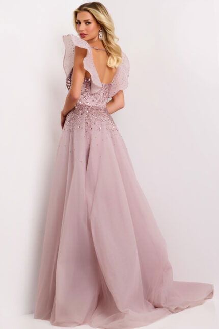 open back pink dress 37423