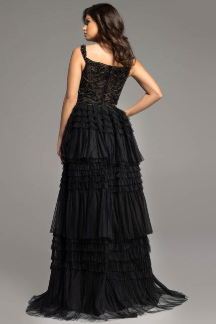 layered black dress 37438