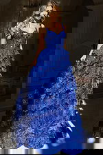 corset bodice tiered royal a line dress 37630