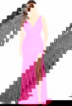 fuchisa high slit dress 38053