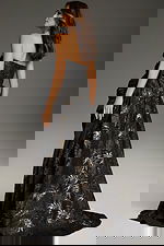 strapless floral dress 38265