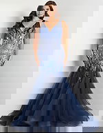 v neckline mermaid dress 38373