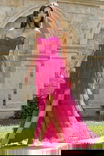 corset bodice dress with layered skirt 38431