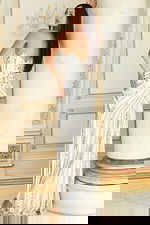 back of white embellished dress 38707