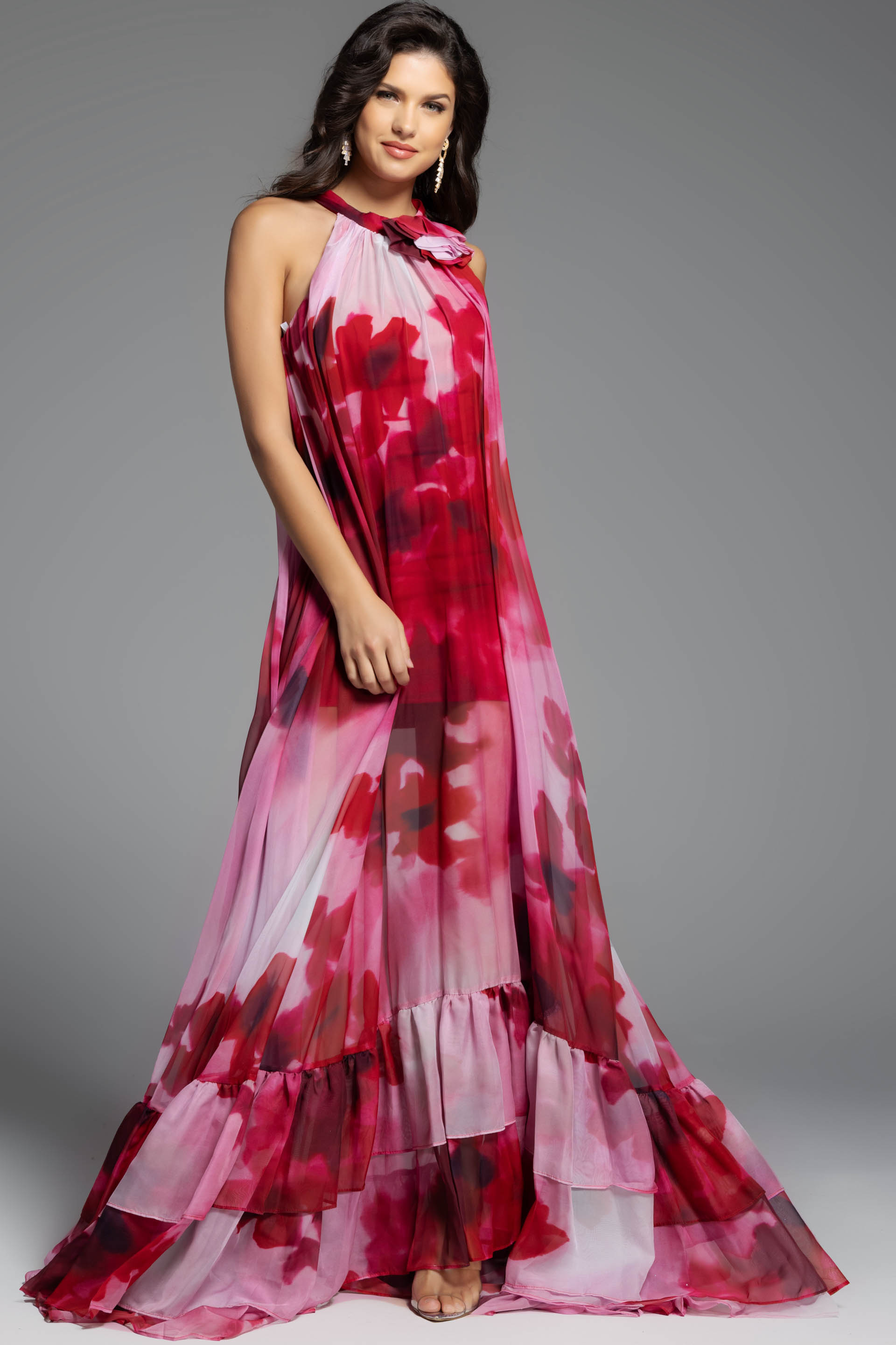 38719_PRI_032 multi color long print dress 38746