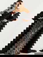 plus size black dress 38746