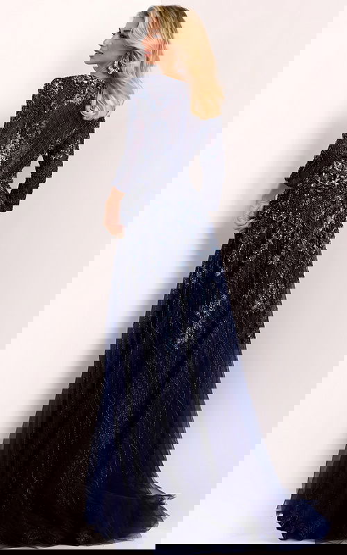 mother of the bride beaded navy dress 38756