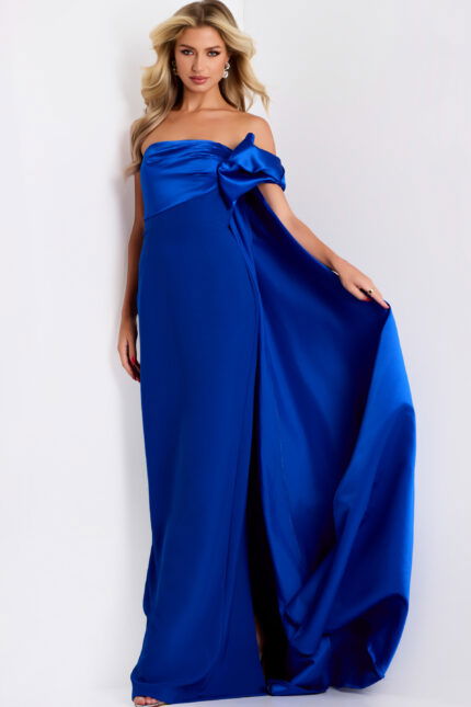 satin blue dress 3886