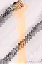 fitted gold dress 39016