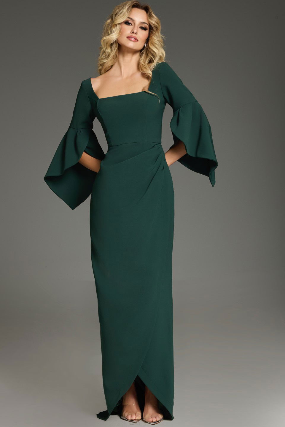 流行に  Bell with Gown Floor-Length Elegant Sleeves Jovani | 39082 スーツ・フォーマル・ドレス