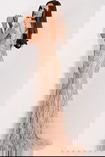 beaded beige evening dress 39171