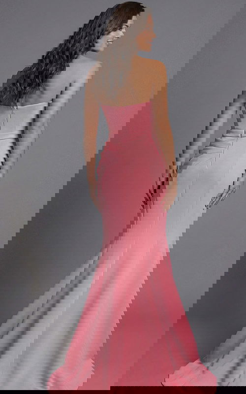 One Shoulder Fitted Gown With Sculpted Waist Detail