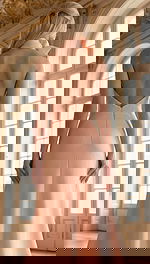 backless pink halter neckline dress 39670