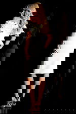 back of below the knee white dress 39752