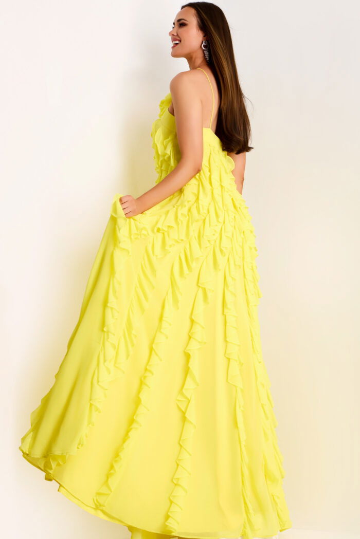 yellow evening dress 39823