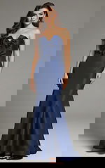 Trumpet navy dress 39872