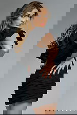 little black dress with ruched bodice 39910