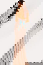 Fitted sequin dress with sweetheart neckline and beaded accents