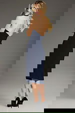 short navy mother of the bride dress 40035