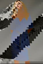 navy short mother of the bride dress 40035