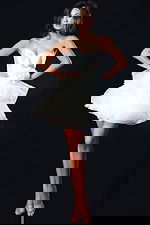 little white dress with ruffled skirt 40041