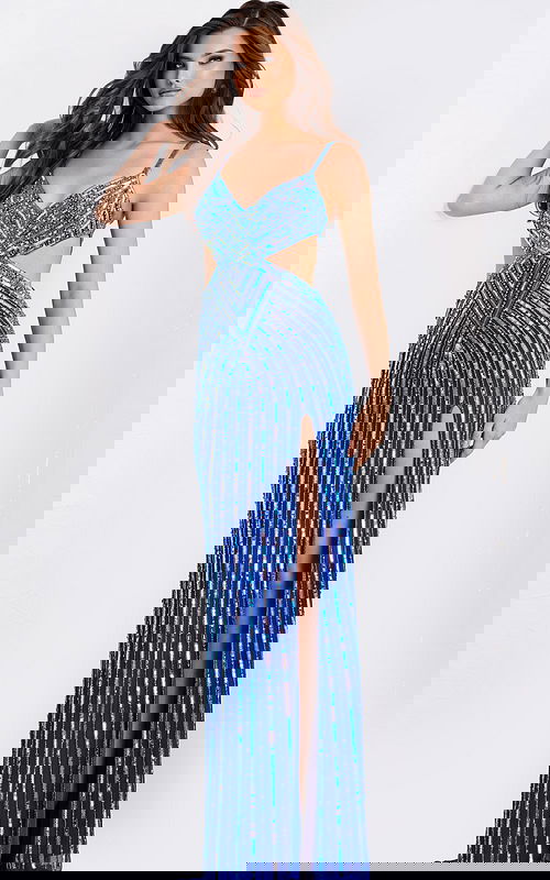 cut out royal blue dress 40060