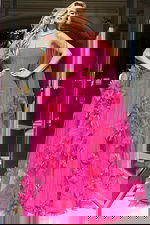 Yellow Tulle Strapless Gown with Floral Appliqués 40092 - Image 3