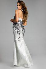 Model wearing Jovani dress 40166.