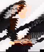 long sleeves metallic glitter evening dress 40184