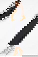 back of black midi dress 40300